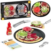 Zabawki AGD - WOOPIE Pizza do Krojenia Zestaw XL Restauracja 30 el. - miniaturka - grafika 1