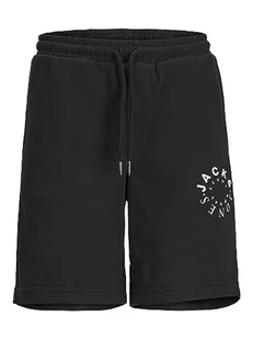 JACK&JONES JUNIOR Jpstwarrior chłopięce szorty dresowe w Jnr, czarny, 140 - Spodenki damskie - miniaturka - grafika 1