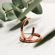 Kolczyki - Kolczyki Glam! Miedziane koła - miniaturka - grafika 1