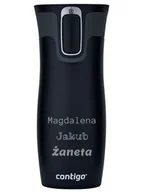 Kubki termiczne - Kubek termiczny z grawerem Contigo West Loop 2.0 420 ml - Czarny - miniaturka - grafika 1