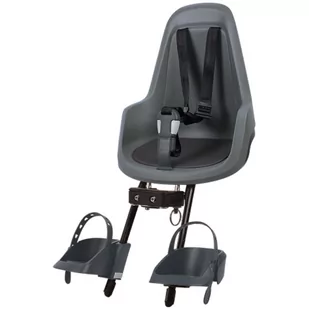 Bobike, Fotelik rowerowy na przód Go Mini, szaro-czarny - Foteliki rowerowe - miniaturka - grafika 1