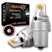 Żarówki samochodowe - ŻARÓWKI LED PY21W BAU15S 1156 MAGALL POMARAŃCZOWE MOCNE KIERUNKOWSKAZ 12V - miniaturka - grafika 1