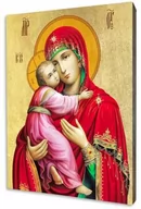 Ikony i obrazy sakralne - Matka Boża Włodzimierska, ikona sakralna - miniaturka - grafika 1