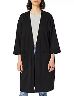 Urban Classics Damski kardigan oversized Terry Cardigan (1 opakowanie), czarny, M - Swetry damskie - miniaturka - grafika 1