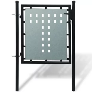 Pojedyncza furtka ogrodzeniowa 100 x 150 cm, czarna - Ogrodzenia - miniaturka - grafika 1
