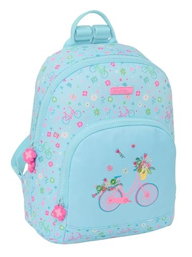 Safta - Mini plecak do codziennego użytku, idealny dla dzieci w różnym wieku, wygodny i wszechstronny, jakość i wytrzymałość, tkanina nadająca się do recyklingu, 25 x 13 x 30 cm, kolor niebieski,