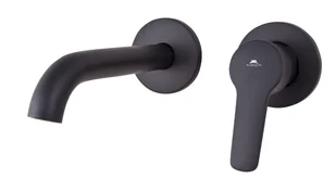 Concealed bath and washbasin faucet RUBINETA TORINO-1F, black - Baterie umywalkowe - miniaturka - grafika 1