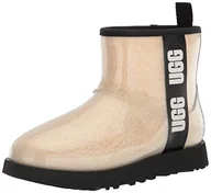 Botki damskie - UGG Damskie klasyczne przezroczyste mini botki, Natural Black, 36 EU - miniaturka - grafika 1