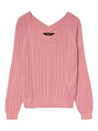 Swetry damskie - Vero Moda Sweter w kolorze jasnoróżowym - miniaturka - grafika 1
