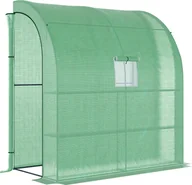 Szklarnie ogrodowe - Outsunny Szklarnia foliowa Szklarnia z 2 drzwiami Uprawa roślin Ochrona UV Stal PE Zielona 200 x 100 x 213 cm - miniaturka - grafika 1