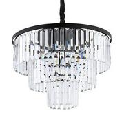 Lampy sufitowe - Nowodvorski Luksusowy plafon kryształowy CRISTAL BLACK M 9x E14 40W czarny 7627 - miniaturka - grafika 1
