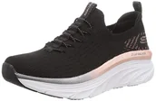 Trampki damskie - Skechers Damskie trampki D'LUX Walker, czarne, 3,5 UK - miniaturka - grafika 1