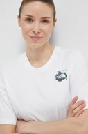 Koszulki sportowe damskie - The North Face t-shirt bawełniany kolor biały - miniaturka - grafika 1