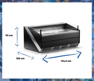 Lada chłodnicza  model L-Xi 135/120 RAPA  (1345 mm) - Szafy i witryny chłodnicze - miniaturka - grafika 2