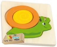 Zabawki sensoryczne - Drewniane Puzzle ŚLIMAK Zabawki edukacyjne rozwojowe Dla Niemowląt dzieci Viga zabawka montessori - miniaturka - grafika 1