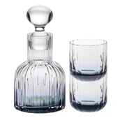 Karafki - Karafka Marszałkowska z 2 szklankami do wody GEMSTONE Akwamaryn - miniaturka - grafika 1