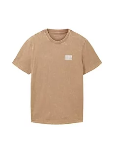 TOM TAILOR Męski t-shirt w spranym wyglądzie, 24048 - Desert Fawn, S - Koszulki męskie - miniaturka - grafika 1