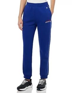 Spodnie sportowe damskie - Mistrz Legacy Color Punch W-Light Powerblend Fleece High-Waist Rib Cuff spodnie dresowe damskie, Niebieski College, XS - grafika 1