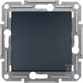 Wyłączniki światła i elektryczne - Łącznik 1-biegunowy, bez ramki, zaciski śrubowe, antracyt Asfora - miniaturka - grafika 1