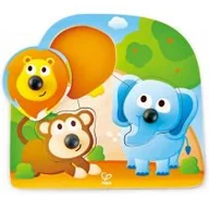 Układanki dla dzieci - Hape E1310 guzik puzzle zwierzęta dżungli - miniaturka - grafika 1