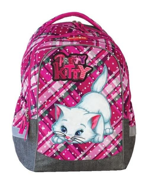 Plecak szkolny wielokomorowy Pretty Kitty Patio różowy