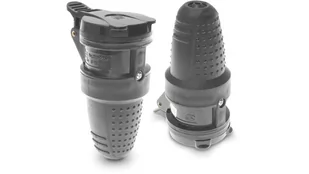 LEDart plast-rol przenośne 10/16A z/u 230V UNI-SCHUKO IP44 czarne GN-60H T-00207 - Gniazdka elektryczne - miniaturka - grafika 1