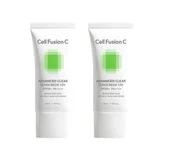 Balsamy i kremy do opalania - Cell Fusion C Advanced Clear Sunscreen 100 SPF50/PA+++ krem przeciwsłoneczny 2 x 35 ml - miniaturka - grafika 1