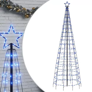 Choinka z lampek, z kołkami, 570 niebieskich LED, 300 cm Lumarko! - Oświetlenie świąteczne Choinka z lampek, z kołkami, 570 niebieskich LED, 300 cm Lumarko! - Oświetlenie świąteczne - miniaturka - grafika 3