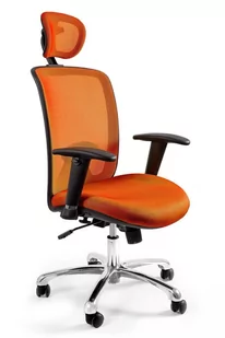 Fotel biurowy, krzesło biurowe UniqueMeble Fotel biurowy, ergonomiczny, Expander, pomarańczowy - Fotele i krzesła biurowe - miniaturka - grafika 1