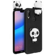 Etui i futerały do telefonów - Huawei P20 Lite Panda Design 3D Miękka Elastyczna Ochrona - Czarna - miniaturka - grafika 1