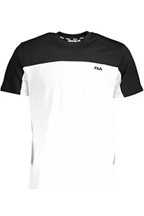 FILA Męski t-shirt BLANKENBURG locked, jasny biały, czarny, M, jasny biały/czarny, M - Koszulki męskie - miniaturka - grafika 1