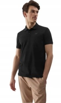 Męska koszulka polo 4F PTSM366 czarny 20S M