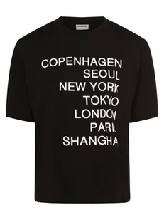 Noisy May - T-shirt damski NMMillie College, czarny - Koszulki i topy damskie - miniaturka - grafika 1