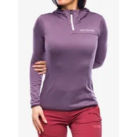 Bluzy sportowe damskie - Bluza z kapturem damska Ortovox Fleece Light Grid ZN Hoody - miniaturka - grafika 1