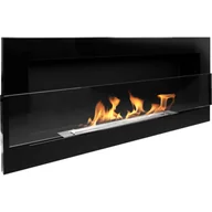 Biokominki - Biokominek 900 x 400 mm czarny połysk z szybą - miniaturka - grafika 1