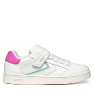 Buty dla dziewczynek - Sneakersy Geox J Eclyper J55LRB 5411 C0563 D Biały - miniaturka - grafika 1