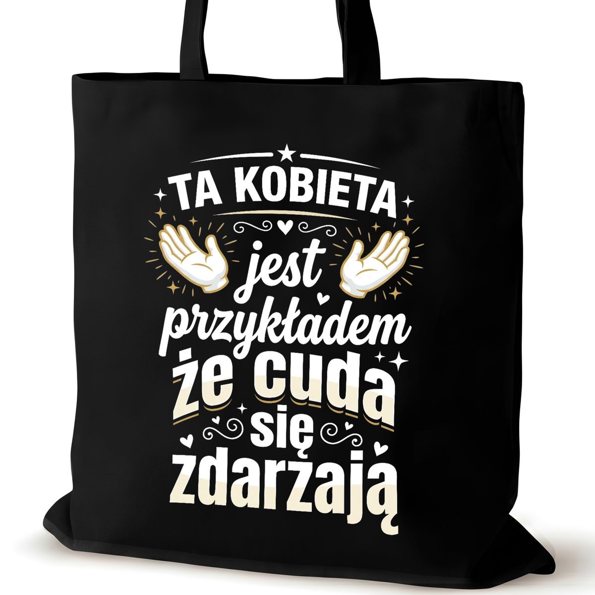 Torba bawełniana dla VIRAL na ramię czarna walentynki biura śmieszna