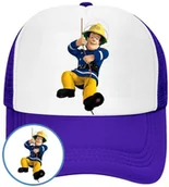 Czapki i chusty sportowe męskie - Czapka z Daszkiem Strażak Sam Niebieska z Nadrukiem Siatka Bejsbolówka - miniaturka - grafika 1