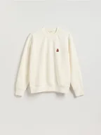 Bluzy męskie - Reserved - Bluza z haftem - złamana biel - miniaturka - grafika 1