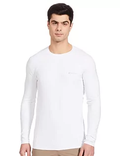 Bluzki damskie - Columbia Męska bluzka z długim rękawem ze średniej wagi biały XXL 1638591 - grafika 1