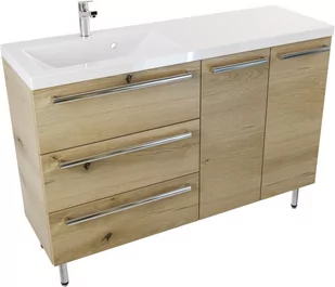 Szafka z umywalką ATHOS stojąca 120 cm lewa - Uchwyt Chromowany - Szafki łazienkowe - miniaturka - grafika 1