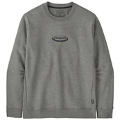 Bluzy sportowe męskie - Męska bluza Patagonia Men's '95 Oval Logo Uprisal Crew Sweatshirt Rozmiar: M / Kolor: szary - miniaturka - grafika 1