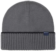 Czapki męskie - Hackett London Czapka męska Merino Beanie, czarny (czarny), Rozmiar uniwersalny - miniaturka - grafika 1