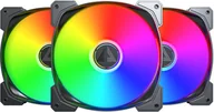 Wentylatory komputerowe - Wentylator Montech HP140 ARGB PWM 3-pack + Hub HP140 ARGB PWM (B) 3 IN 1 - miniaturka - grafika 1