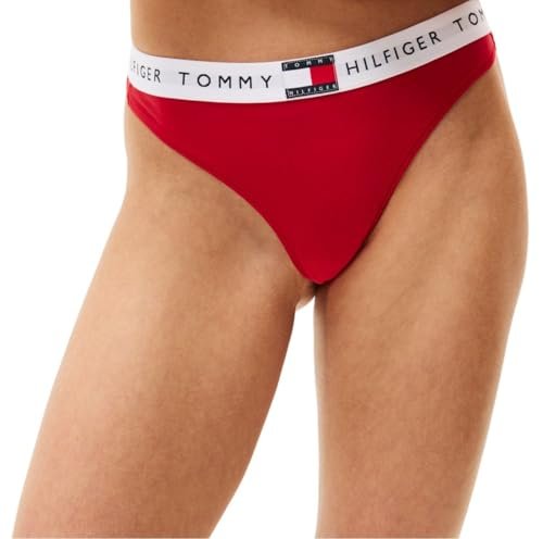 Tommy Hilfiger Damskie stringi Classic z logo, czerwone (Primary Red), XS