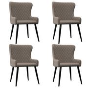 Krzesła - vidaXL Krzesła do jadalni, 4 szt., taupe, tapicerowane tkaniną - miniaturka - grafika 1