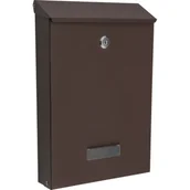 Skrzynki na listy - Skrzynka na listy FLAVIO A4 brąz mat - miniaturka - grafika 1