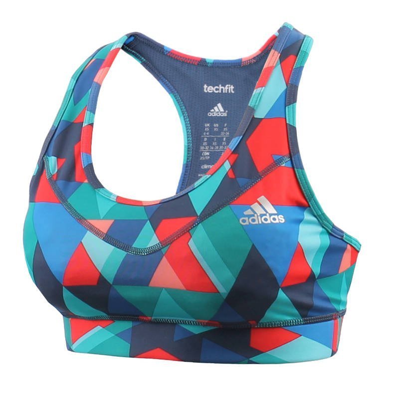Stanik Biustonosz Sportowy Treningowy adidas Techfit Printed AJ0538-S