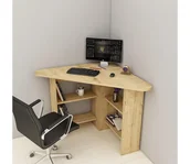 Stoły i stoliki do biura - Biurko CORNER 73,8x80 cm dąb szafirowy - miniaturka - grafika 1