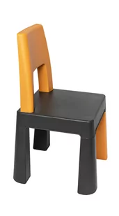 Krzesełko  dziecięce krzesło do stolika Multifun grafitowo-musztardowe - Krzesła obrotowe dla dzieci - miniaturka - grafika 1